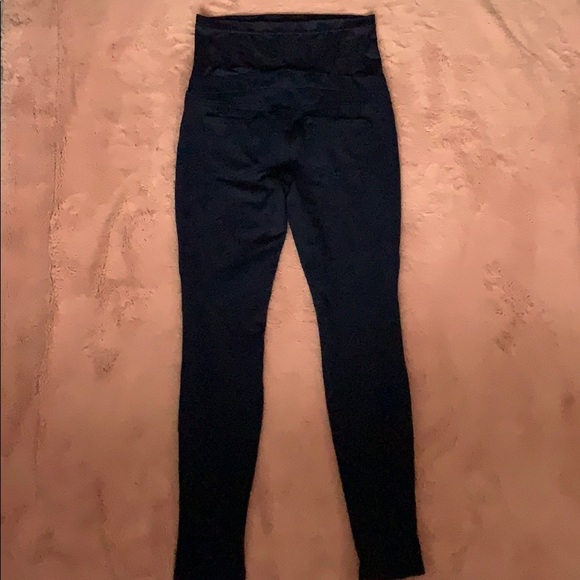 Navy maternity skinny pants - Picture 3 of 4